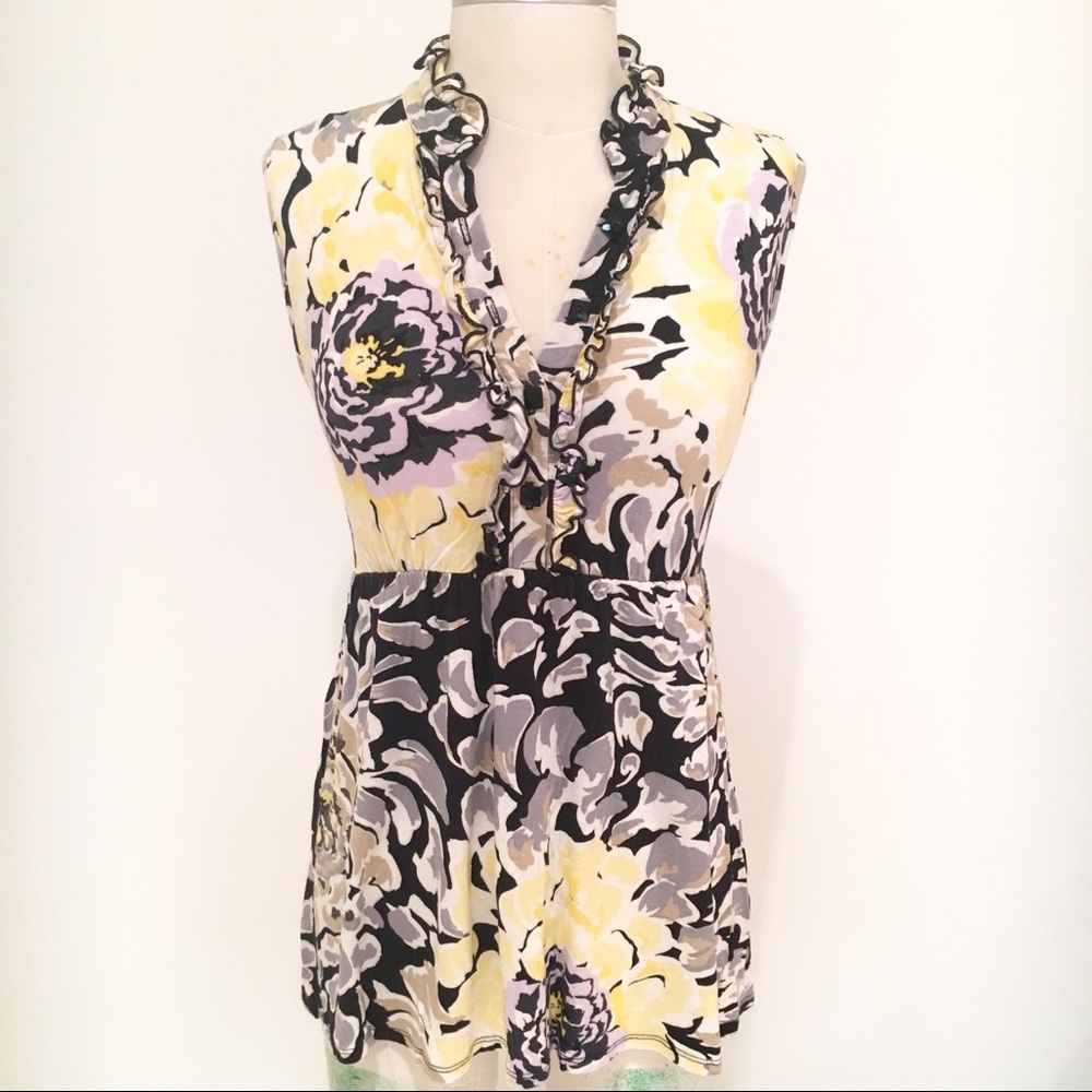 Westin Wear Ruffled Floral Blouse - Anthropology